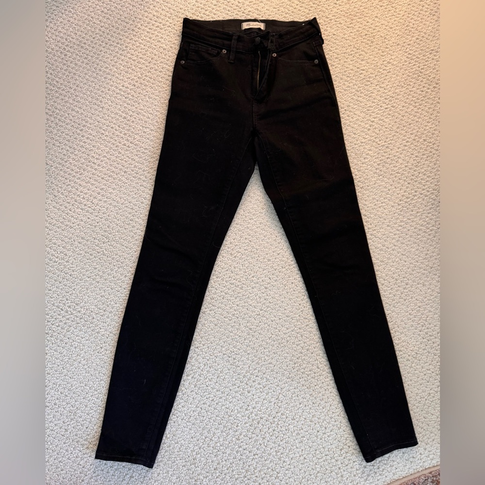 Tall Madewell 9in Black High Rise Skinny Jeans